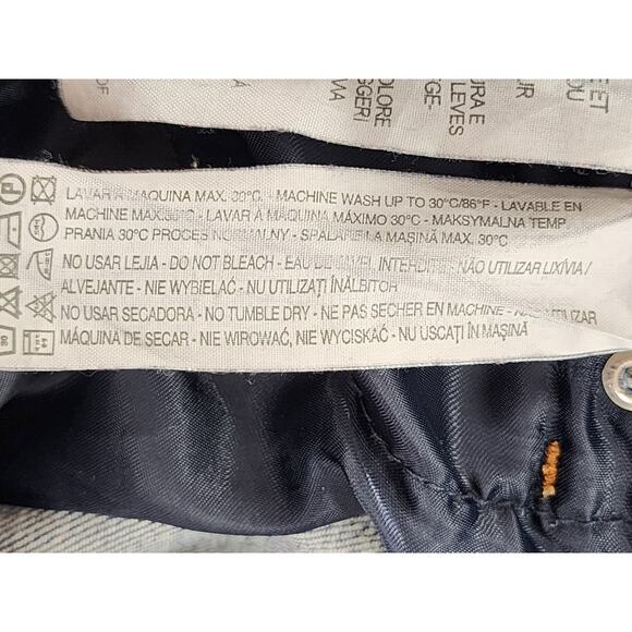 Zara Man Black Tag Straight Leg Denim Jeans Size 30 Blue Dark Wash Stretch Slim - Picture 10 of 16